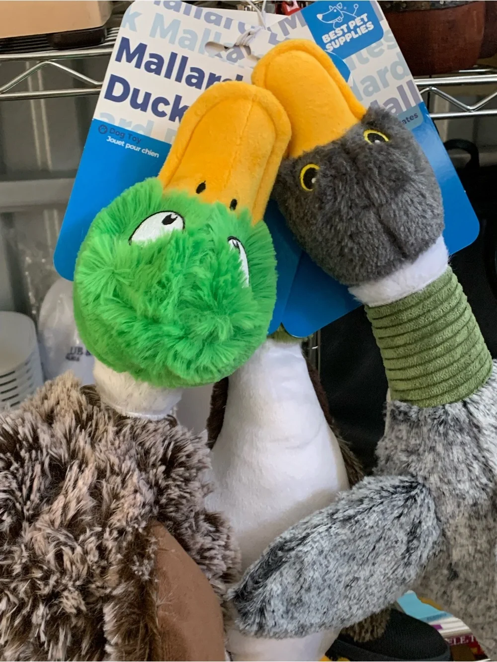 Three (3) NEW Mallard Mates Squeaky Dog Chew Toy - Large Duck